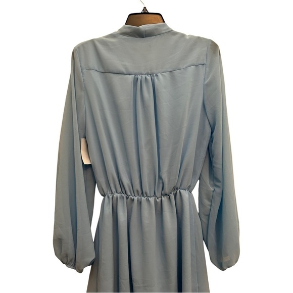 𝅺ALEXIA ADMOR Kathlyn Blouson Ruffle Skirt Mini Dress in light blue - Picture 6 of 14